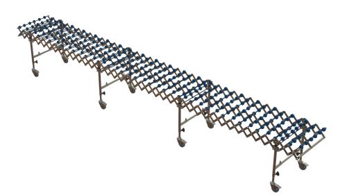 Flexible Conveyor, Skate Wheel Width 300Mm, Expanded 6.0M Roller