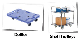 Dollies and shelf trolleys available at Slingsby