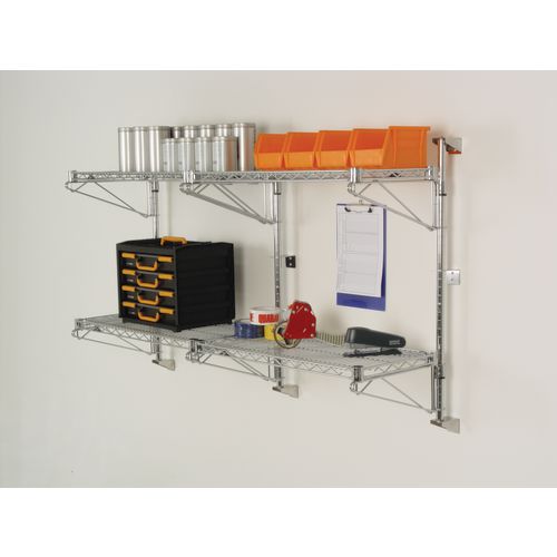 1848Nc Wire Shelf 457Mmw X 1219Mmlfinish Chrome Wall Mounted Wire