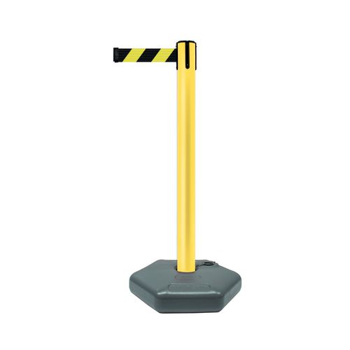 BarrierRetractable 2 X Yellow Posts + 3.65M Yellow/Black Tape
