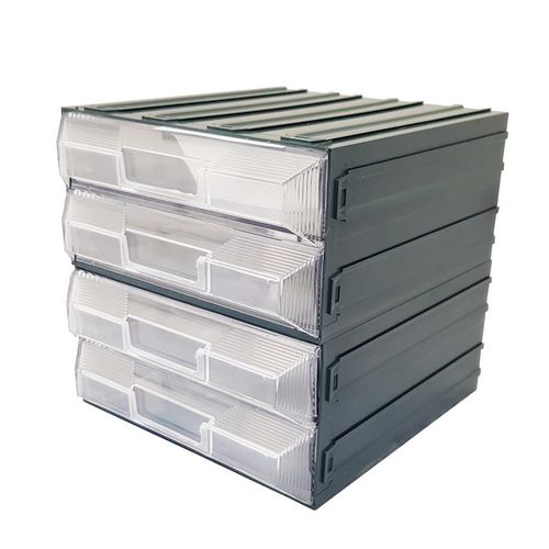 Drawer Unit, Interlocking 4 Drawers Tray & Drawer Systems Small