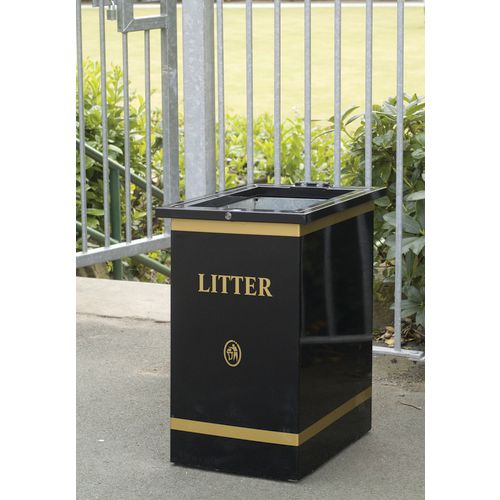 Open top victorian style outdoor bin