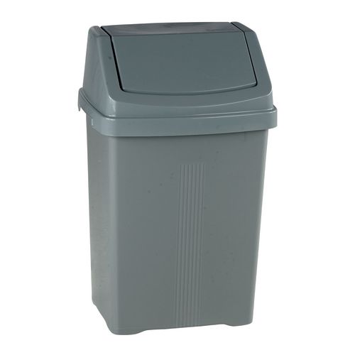 50 Litre Swing Bin Silver Swing Top Indoor Litter Bins General
