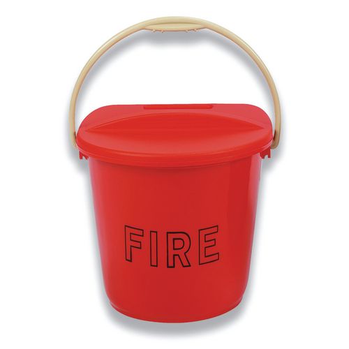 Plastic Fire Bucket And Lid Fire Safety Accessories Fire Safety