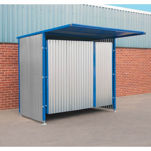 Double Gated Galvanised Panel Fronted Shelter 2100X2500X1900 Drum