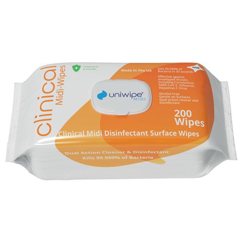  Uniwipe Clinical disinfection wipes pack 200