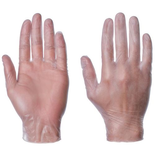  Pre-powdered vinyl gloves