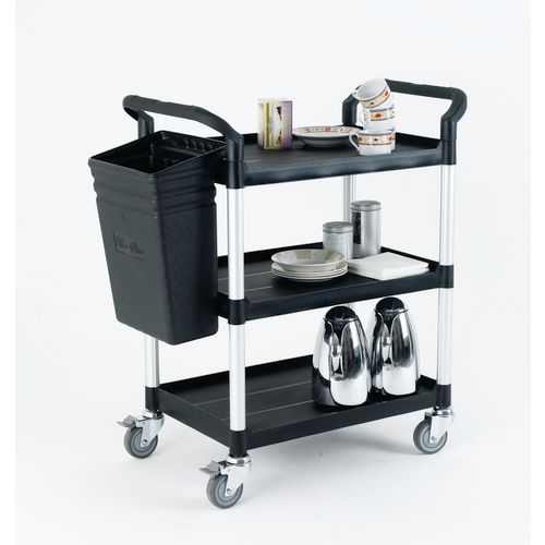 Three tier plastic clearing trolley Catering Trolleys Catering