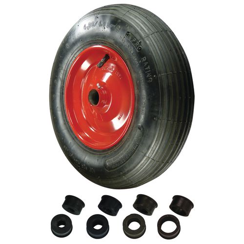 Replacement wheelbarrow wheels, bushing kit & 12 month guarantee